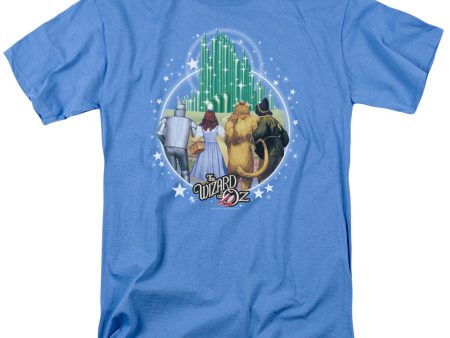 THE WIZARD OF OZ : EMERALD CITY S\S ADULT 100% COTTON 18\1 T-SHIRT Carolina Blue MD Hot on Sale