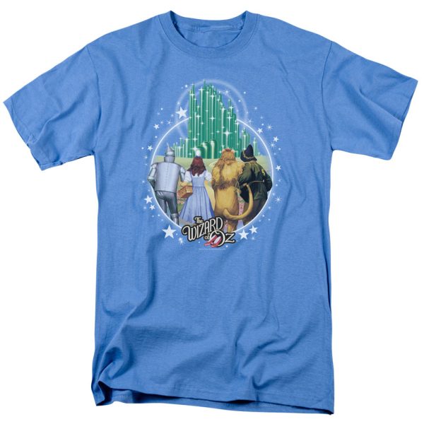 THE WIZARD OF OZ : EMERALD CITY S\S ADULT 100% COTTON 18\1 T-SHIRT Carolina Blue MD Hot on Sale