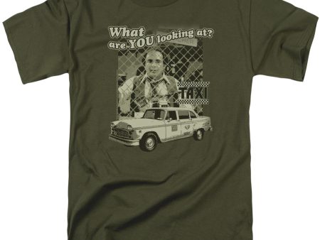 TAXI : WHAT S A MATTA S\S ADULT 100% COTTON 18\1 T-SHIRT MILITARY GREEN 2X Sale