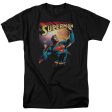 SUPERMAN : VICTORY S\S ADULT 100% COTTON 18\1 T-SHIRT BLACK SM Fashion