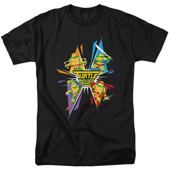 TEENAGE MUTANT NINJA TURTLES : TURTLE POWER S\S ADULT 100% COTTON 18\1 T-SHIRT Black 3X on Sale