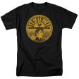 SUN RECORDS : ELVIS FULL SUN LABEL S\S ADULT 100% COTTON 18\1 T-SHIRT BLACK SM Fashion